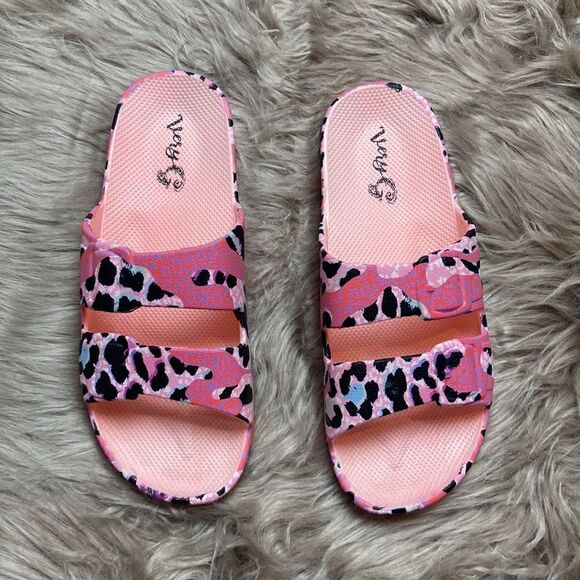 Sinful Summer Boutique Holly Slide Sandal Pink Leopard Print - Picture 3 of 9